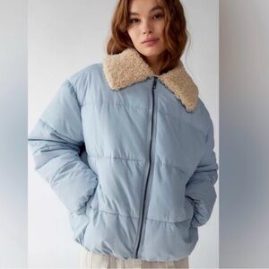 Urban Outfitters Duckie Puffer Jacket Powder Blue